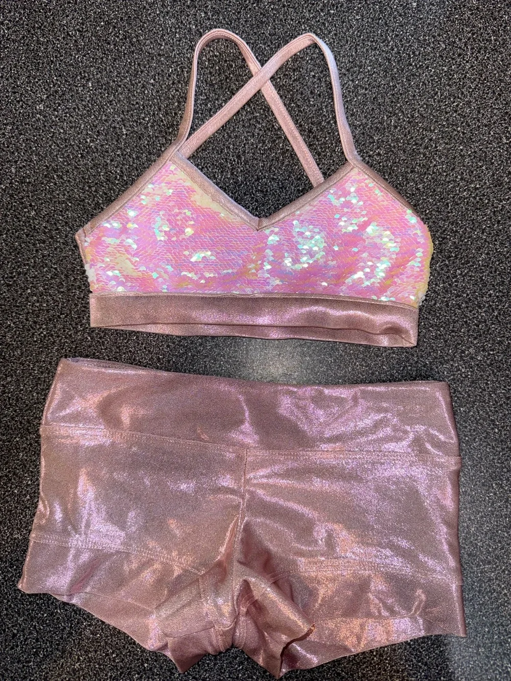 California Kisses Iridescent 2 Piece Dance Set Size Child Medium